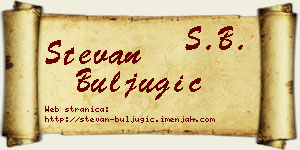 Stevan Buljugić vizit kartica